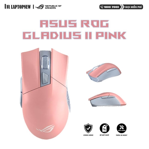 Laptopnew - Mouse Gaming Asus ROG Gladius 2 Pink chính hãng