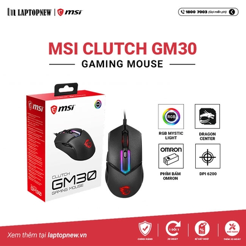 Mouse Gaming - MSI CLUTCH GM30