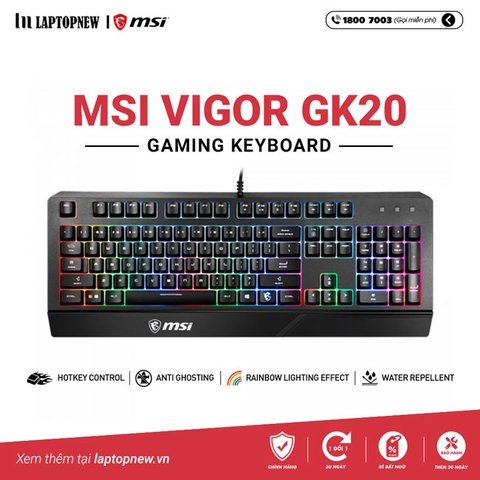 Keyboard MSI Vigor GK20 US