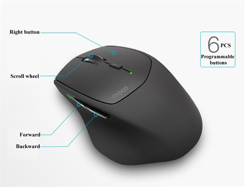 Mouse Wireless & Bluetooth Rapoo MT550 - RAPOO