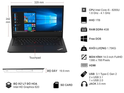 Lenovo ThinkPad E490 - 20N8S0CK00