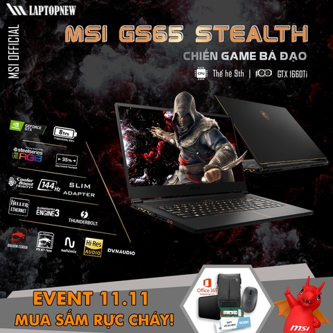 Laptop MSI Stealth GS65 9SD 1409VN