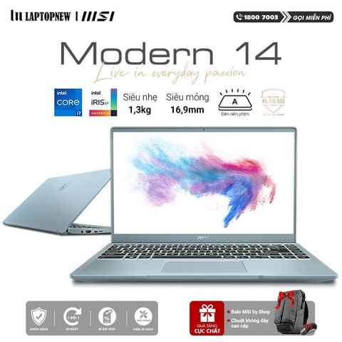 Laptop MSI Modern 14 B11SB 074VN