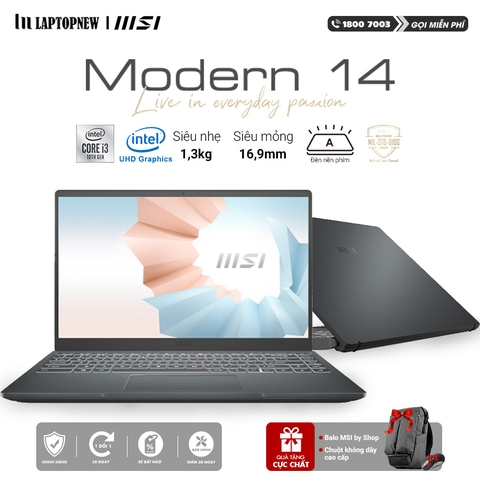 Laptop MSI Modern 14 B10MW 605VN