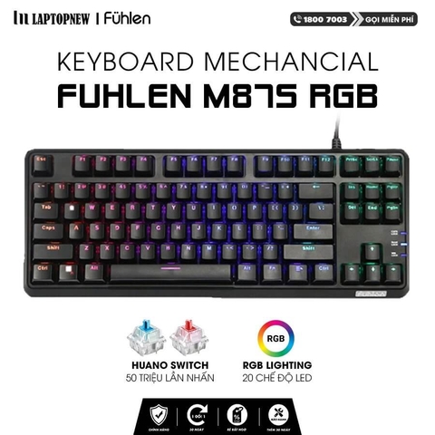 Keyboard Fuhlen M87s with RGB.