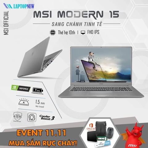 Laptop MSI Modern 15 A10M 068VN