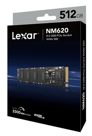 SSD 1TB M2 PCle Gen3x4 for Laptop - Lexar NM620 (Read/Write: 3300MBs / 3000MBs)