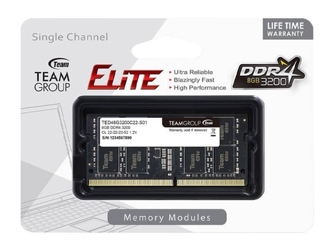 RAM 8GB DDR4 3200MHz For Laptop - TEAMGROUP ELITE.