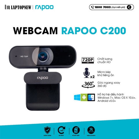 WEB CAMERA - RAPOO C200 | HD 720.
