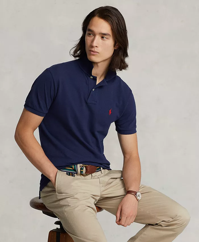 Men's Custom Slim Fit Mesh Polo