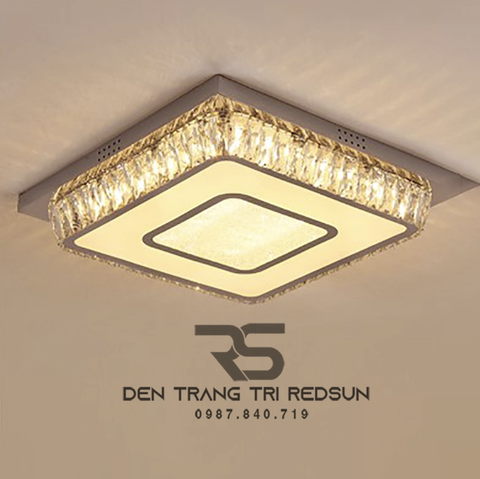 Đèn mâm ốp trần vuông - Xu hướng nội thất cho không gian sang trọng