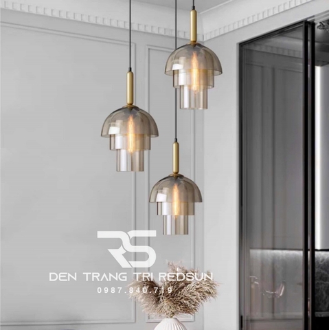 Đèn Thả Bàn Ăn Hiện Đại Phong Cách Retro Chất Liệu Thủy Tinh CDT-1043