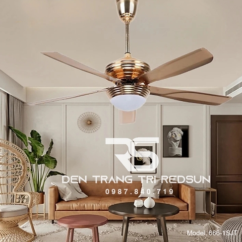 Quạt Trần Đèn Trang Trí Phòng Khách, Phòng Ngủ - 666-1SJT