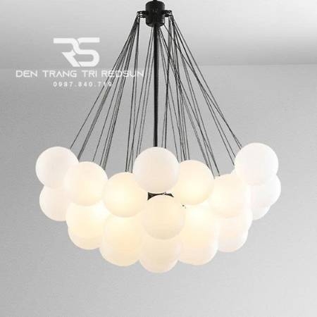 Đèn Chùm Phòng Khách Hiện Đại Bắc Âu Bong Bóng Chất Liệu Thuỷ Tinh DC-T112