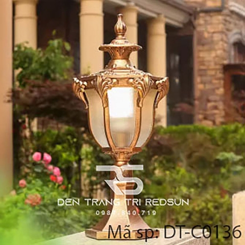 Đèn Trụ Cổng Chất Liệu Hợp Kim Lắp Ngoài Trời DT-C0136