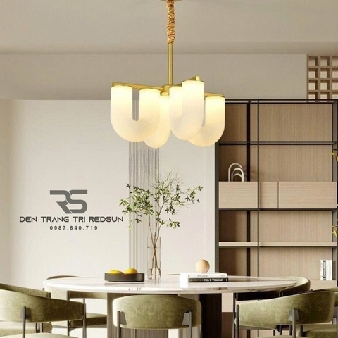 Đèn Chùm Trang Trí Phòng Khách, Sảnh Chờ, Phòng Ăn, Phòng Ngủ Hình Chữ U Phong Cách Bắc Âu DC-T110