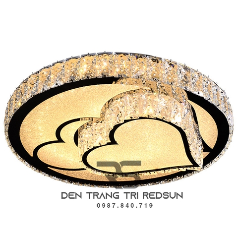 Đèn Mâm Mica Pha Lê Ốp Trần Phòng Khách Hiện Đại MKPL-016