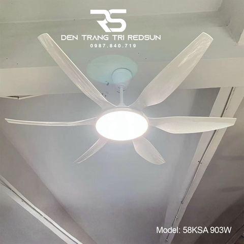 Quạt Trần Đèn Trang Trí Phòng Khách, Phòng Ngủ - 58KSA 903W