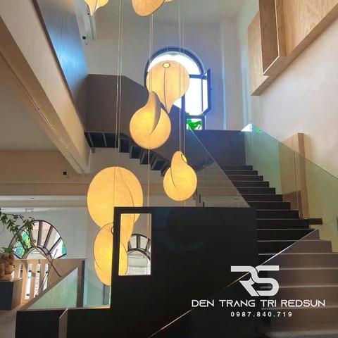 Đèn Thả Gió Hiện Đại Phong Cách Nhật Bản Wabi-sabi Chất Liệu Vải Lụa CDT-T046