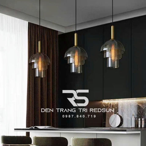 Đèn Thả Bàn Ăn Hiện Đại Phong Cách Retro Chất Liệu Thủy Tinh CDT-1043