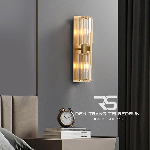 Đèn Tường Trang Trí Phòng Khách, Phòng Ngủ, Cầu Thang Phong Cách Bắc Âu Chất Liệu Pha Lê DTP-003