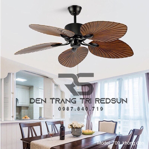 Quạt Trần Trang Trí Phòng Khách, Phòng Ngủ - 709 không đèn