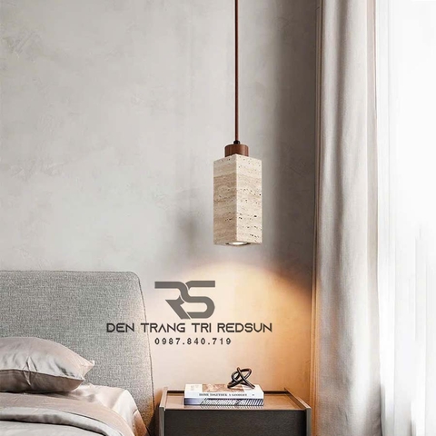 Đèn Thả Trần Phòng Ăn, Phòng Ngủ Phong Cách Wabisabi Hình Khối Chữ Nhật CDT-1059