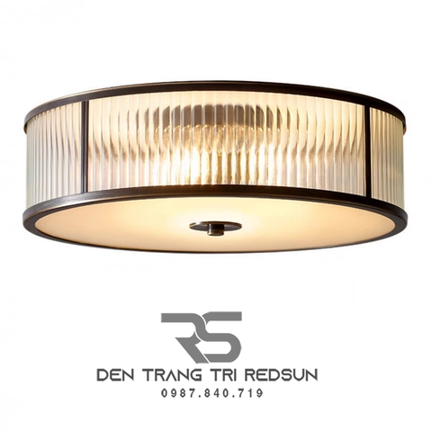 Đèn Ốp Trần Phòng Khách, Phòng Ngủ Phong Cách Indochine Chất Liệu Thuỷ Tinh IDC-014