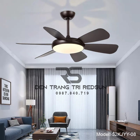 Quạt Trần Đèn Trang Trí Phòng Khách, Phòng Ngủ - 52KJYY-08
