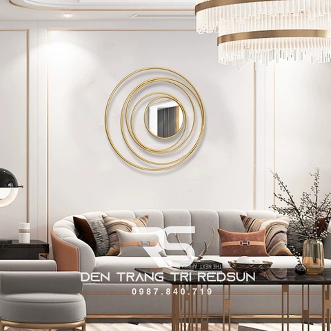 Gương Treo Tường Nghệ Thuật Trang Trí Phòng Khách, Phòng Ăn, Hành Lang Phong Cách Bắc Âu GDC-012
