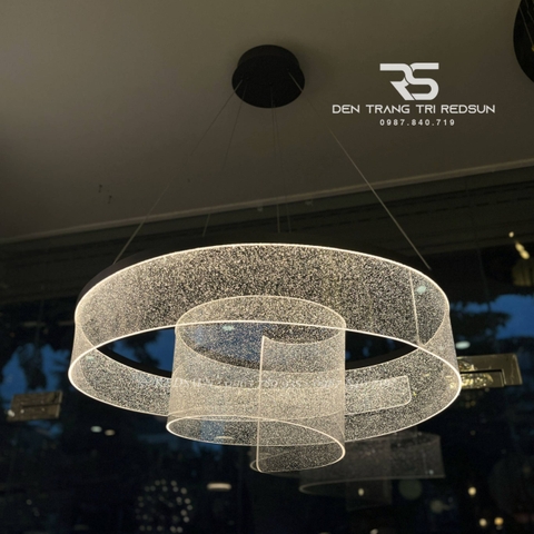 Đèn Chùm Trang Trí Phòng Khách, Phòng Ăn, Phòng Ngủ Dải Lụa Dáng Xoắn Phong Cách Bắc Âu MA06062PB-001