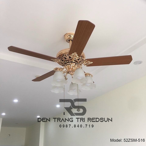 Quạt Trần Đèn Trang Trí Phòng Khách, Phòng Ngủ - 52ZSM-516