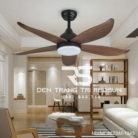 Quạt Trần Đèn Trang Trí Phòng Khách, Phòng Ngủ - 46ZSM-1343