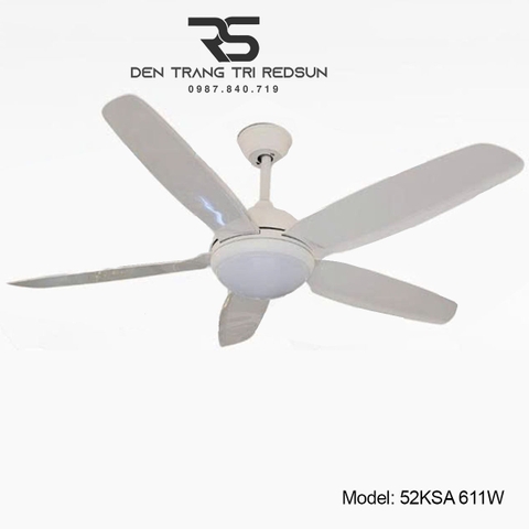 Quạt Trần Đèn Trang Trí Phòng Khách, Phòng Ngủ - 52KSA 611W