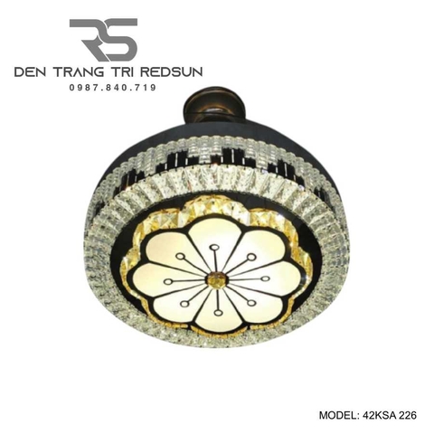 Quạt Trần Đèn Cánh Cụp Xòe Trang Trí Phòng Khách, Phòng Ngủ - 42KSA 226
