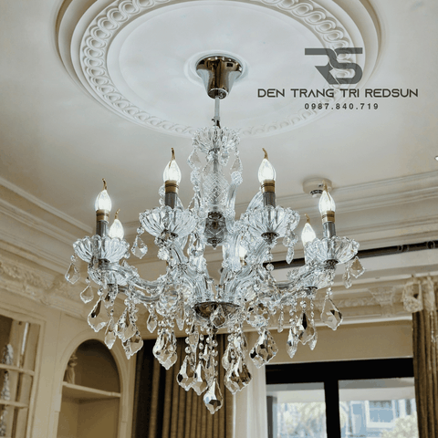 Đèn Chùm Pha Lê Phòng Khách, Nhà Hàng, Khách Sạn, Phong Cách Cổ Điển DC0088T