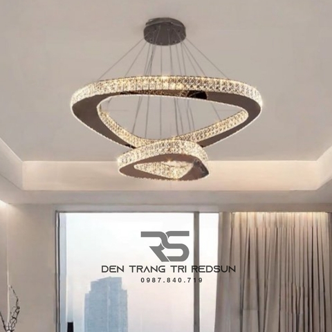 Đèn Chùm Trang Trí Phòng Khách, Sảnh Chờ, Phòng Ăn Chất Liệu Pha Lê Phong Cách Italia DCP-003