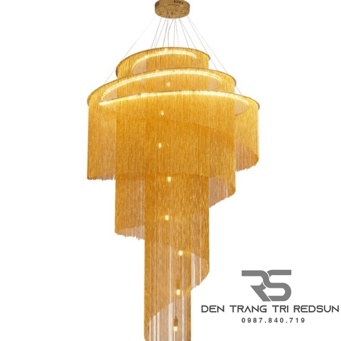 Đèn Chùm Pha Lê Lắp Thông Tầng Phòng Khách Biệt Thự, Sảnh Khách Sạn, Nhà Hàng Phong Cách Bắc Âu Hiện Đại DCP-007