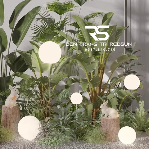 Đèn Sân Vườn Cảnh Quan Ngoài Trời Hình Cầu Trang Trí Resort, Nhà Hàng, Công Viên DSV-002