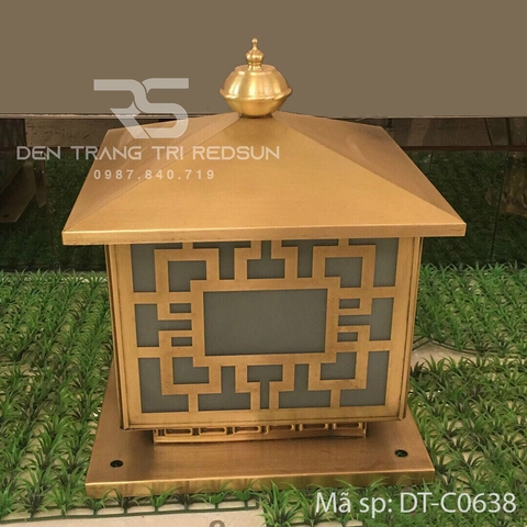 Đèn Trụ Cổng Chất Liệu Đồng Lắp Ngoài Trời DT-C0638