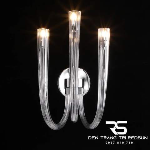 Đèn Tường Trang Trí Phòng Khách, Phòng Ngủ, Cầu Thang Ống Thủy Tinh Phong Cách Bắc Âu DTP-015