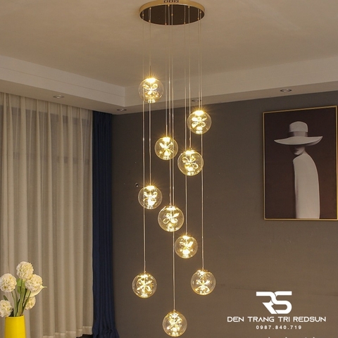 Đèn Thả Trần Hiện Đại Lắp Phòng Khách, Phòng Ngủ, Thông Tầng Cầu Thang HTK056