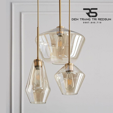 Đèn Thả Phòng Khách, Phòng Ngủ, Bàn Ăn Phong Cách Bắc Âu Hiện Đại Chao Thủy Tinh CDT-T072