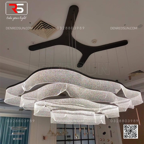 Đèn Thả Dải Lụa Dáng Xoắn Cao Cấp Lắp Phòng Khách, Phòng Ăn, Khách Sạn Phong Cách Bắc Âu Hiện Đại MA05988PB-002