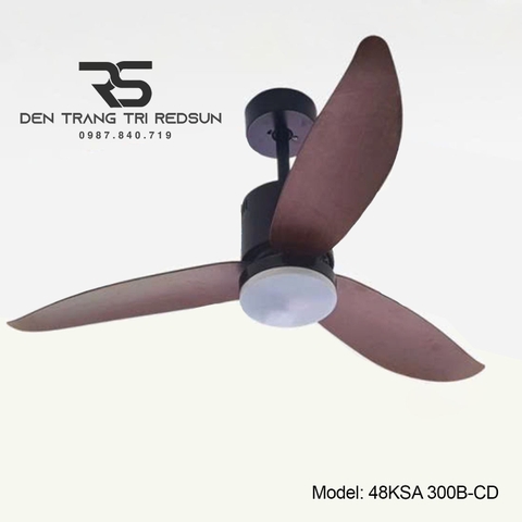 Quạt Trần Đèn Trang Trí Phòng Khách, Phòng Ngủ - 48KSA 300B-CD