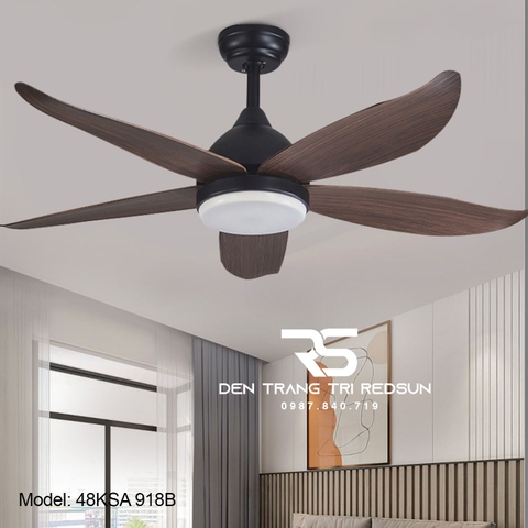 Quạt Trần Đèn Trang Trí Phòng Khách, Phòng Ngủ - 48KSA 918B