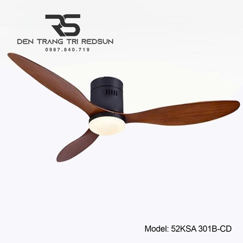 Quạt Trần Đèn Trang Trí Phòng Khách, Phòng Ngủ - 52KSA 301B-CD