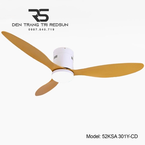 Quạt Trần Đèn Trang Trí Phòng Khách, Phòng Ngủ - 52KSA 301Y-CD