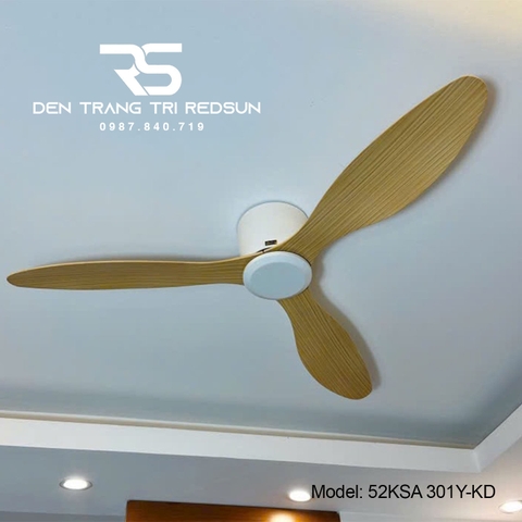 Quạt Trần Trang Trí Phòng Khách, Phòng Ngủ - 52KSA 301Y-KD
