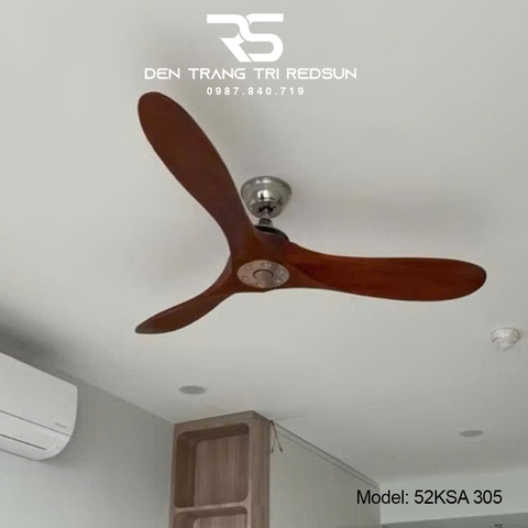 Quạt Trần Trang Trí Phòng Khách, Phòng Ngủ - 52KSA 305